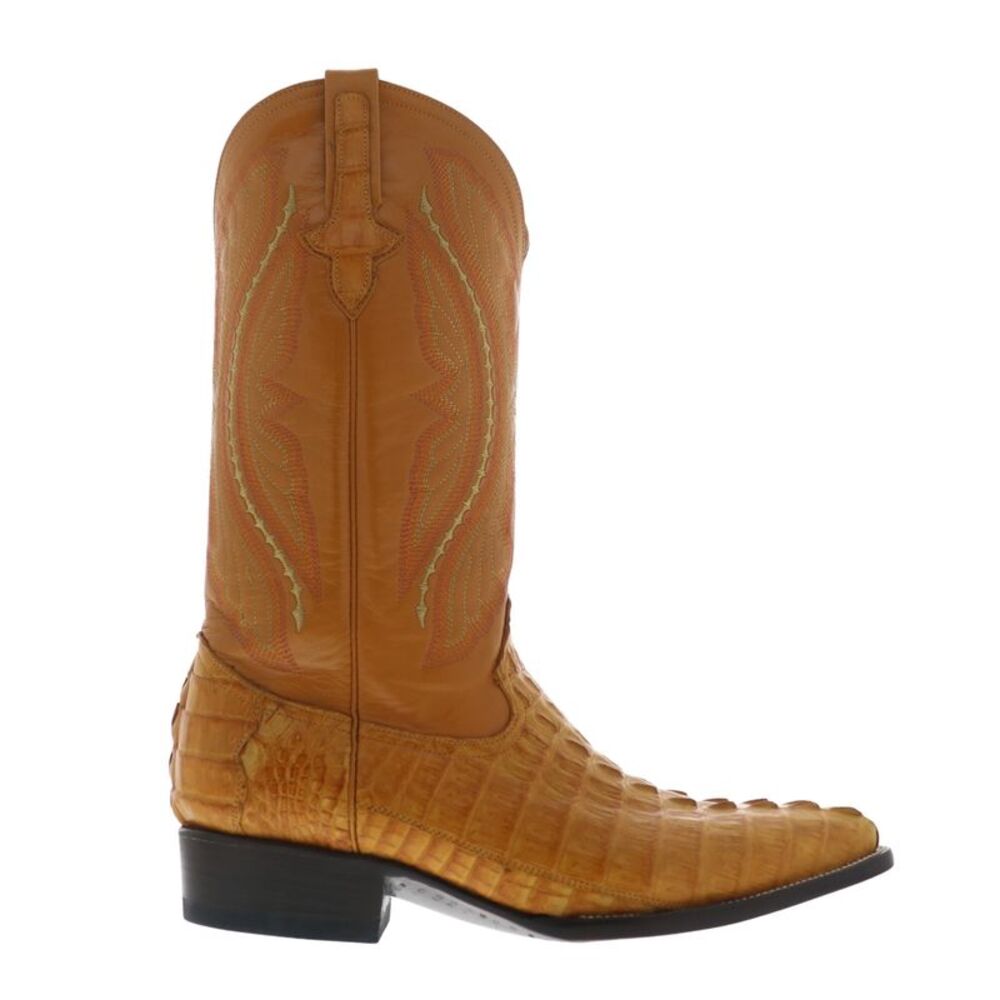 Ferrini Mens Caiman Tail X-Toe Brown Boots (NWT)